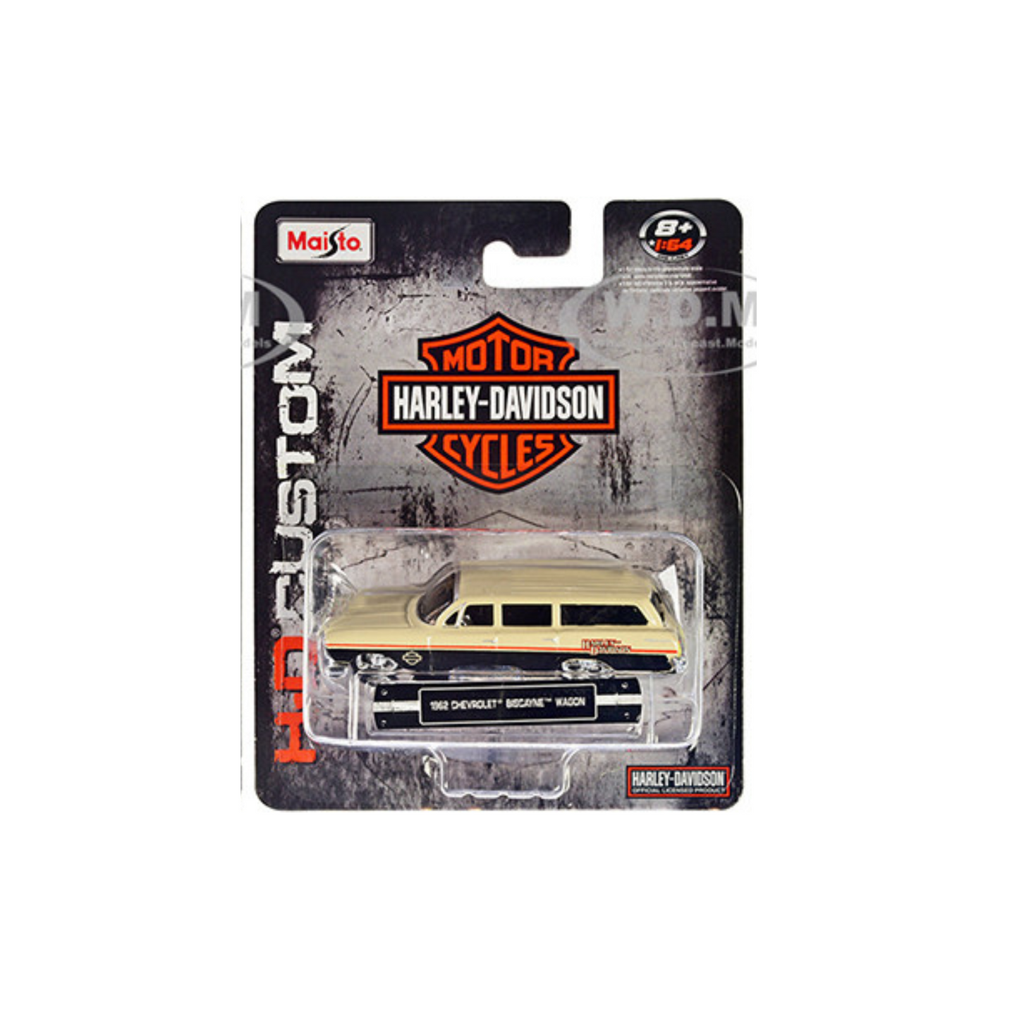 Harley-Davidson® 1:64 Diecast Model Car - 1962 Chevrolet Biscayne Wagon