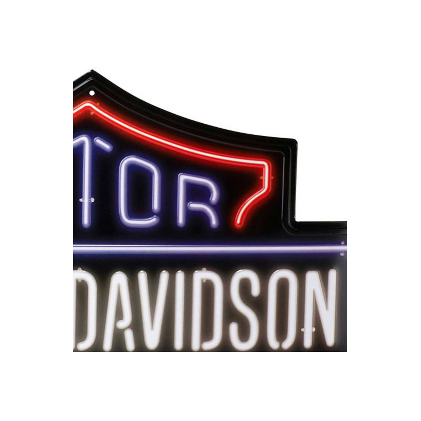 Harley-Davidson® Neon Look Bar & Shield Logo Embossed Tin Sign