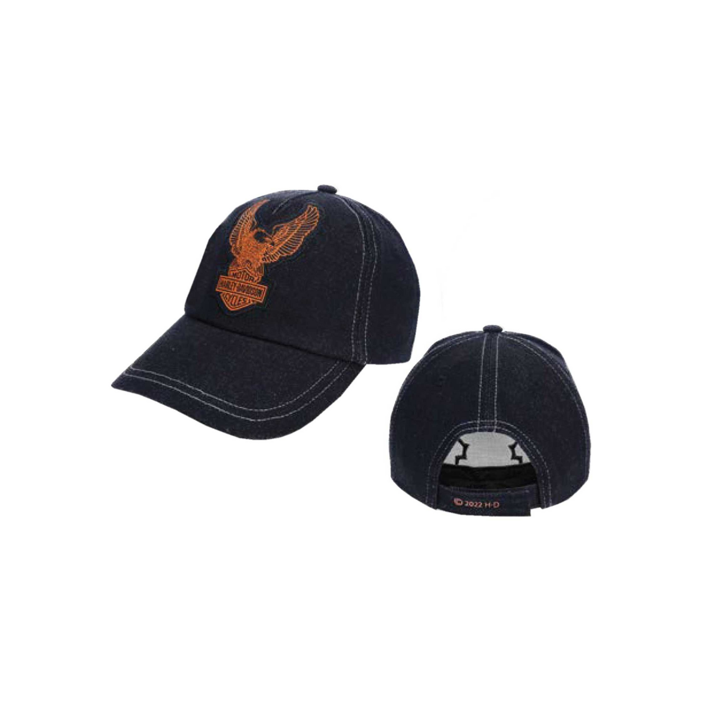 Harley-Davidson® Kids' Adjustable Denim Eagle Baseball Cap