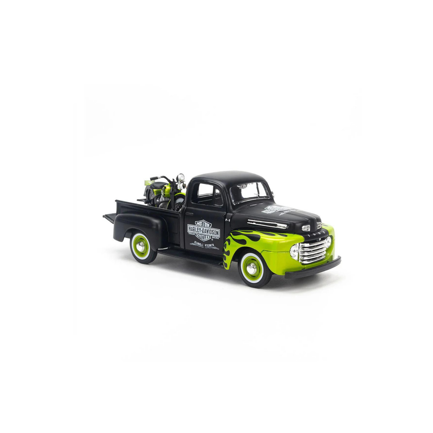 Harley-Davidson® 1:24 Pickup/Bike Model Combo - 1948 Ford F-1 Pickup w/ 1948 FL Panhead