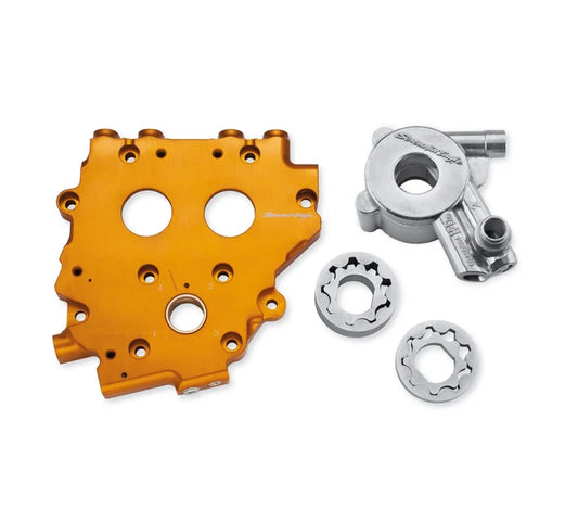Harley-Davidson® Screamin' Eagle Billet Cam Support Plate with High Volume Oil Pump