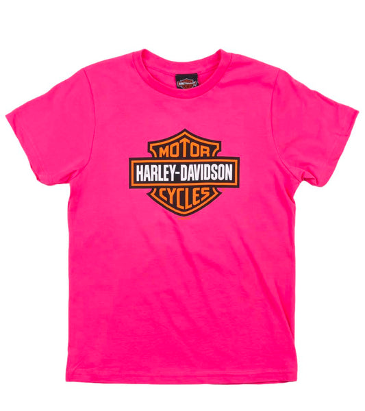Harley-Davidson® Girls' Bar & Shield Dealer Tee - Pink