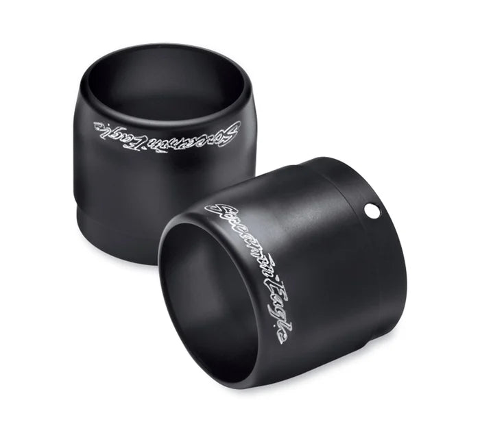 Harley-Davidson® Satin Black Anodized 4 in. End Caps – Gasoline