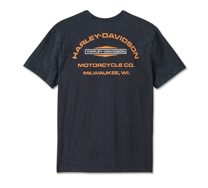 Harley-Davidson® Men's Stacked Bar & Shield Slub Tee - Harley Black