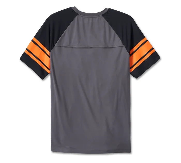 Harley-Davidson® Men's #1 Colorblocked Performance Tee - Blackened Pearl