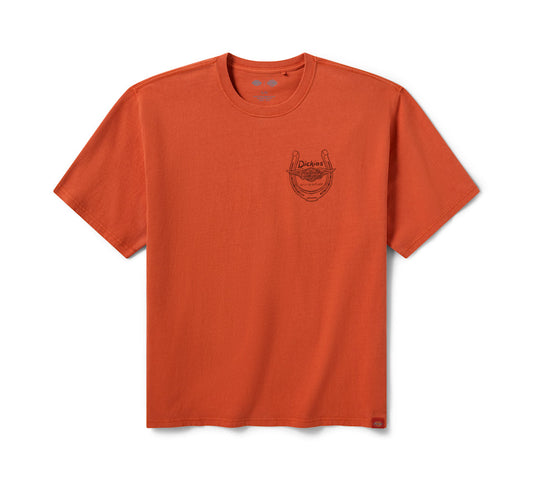 Harley-Davidson® Men's Dickies x H-D Horsepower Heavyweight Pigment Dyed Tee - Vintage Orange