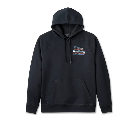 Harley-Davidson® Men's Loaded with Horsepower Raglan Hoodie - Harley Black
