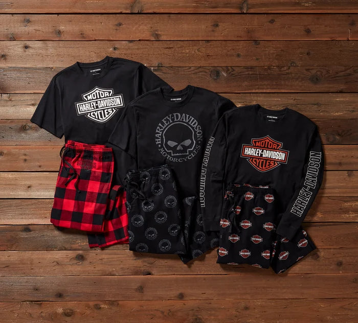 Harley-Davidson® Men's Men's Bar & Shield Long Sleeve Pajama Set