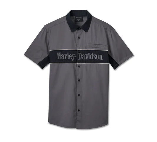 Harley-Davidson® Men's The Garage Mechanic Short Sleeve Shirt - Quiet Shade