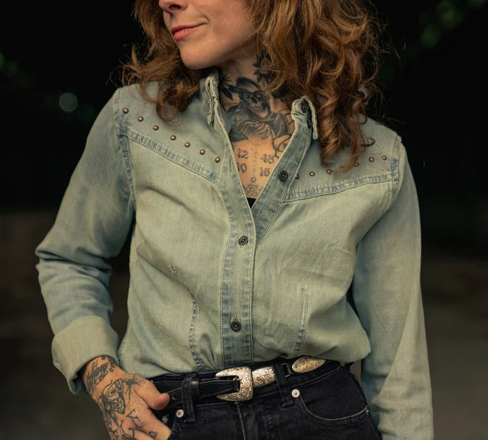 Harley-Davidson® Women's H-D Studded Denim Shirt