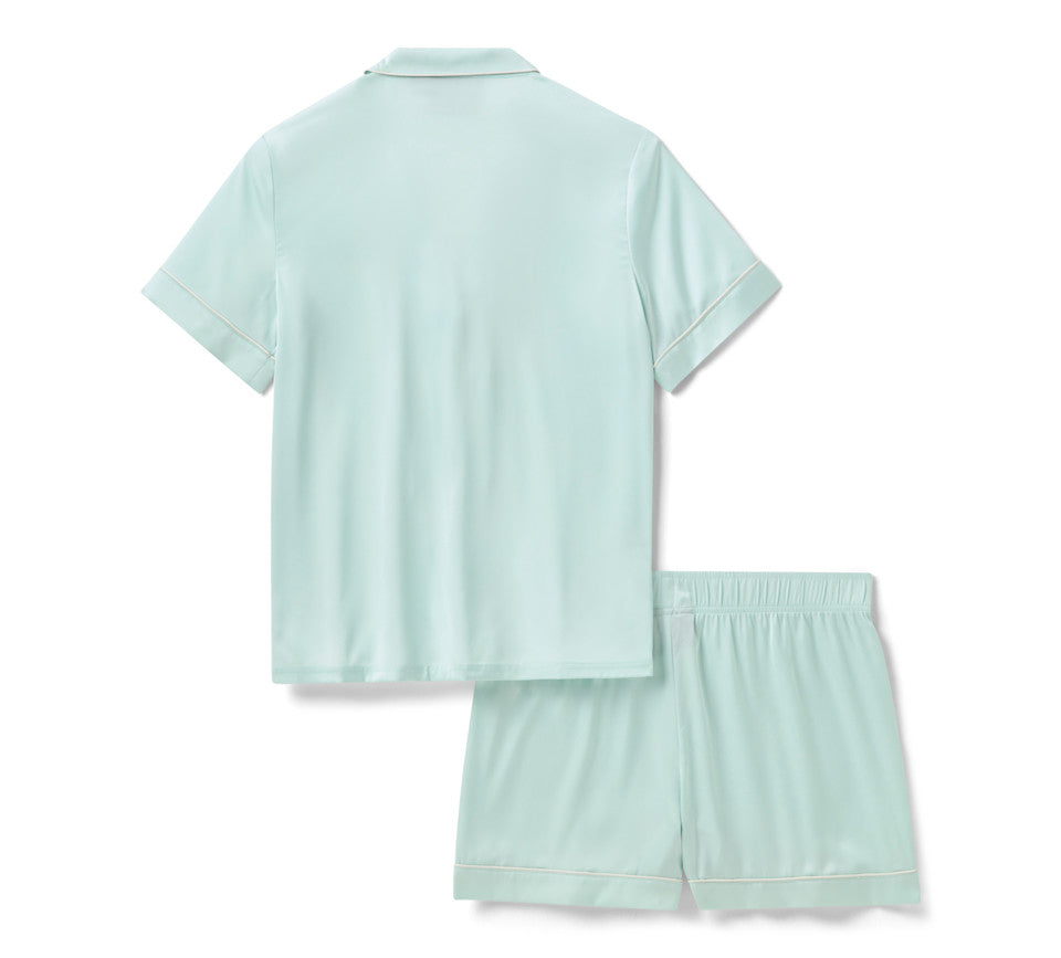 Harley-Davidson® Women's Satin Short Set - Blue Glass