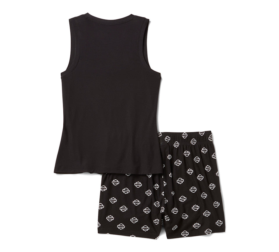 Harley-Davidson® Women's Open Bar & Shield Short Set - Harley Black