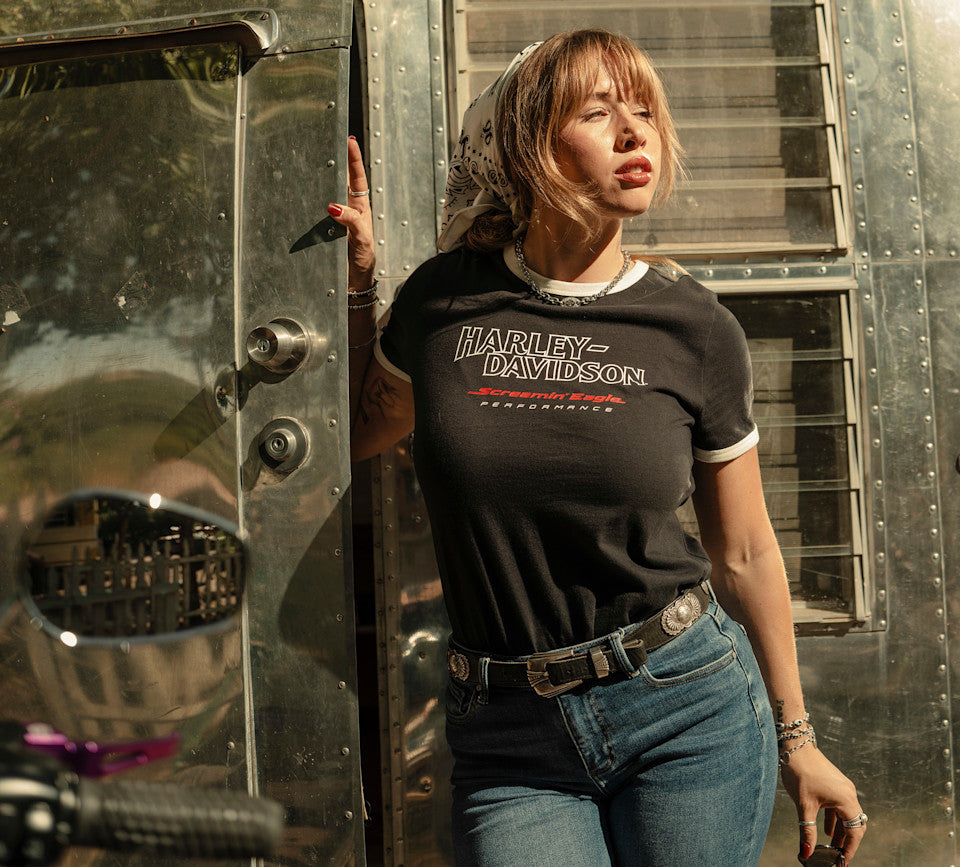 Harley-Davidson® Women's Screamin' Eagle Drop H Ringer Tee