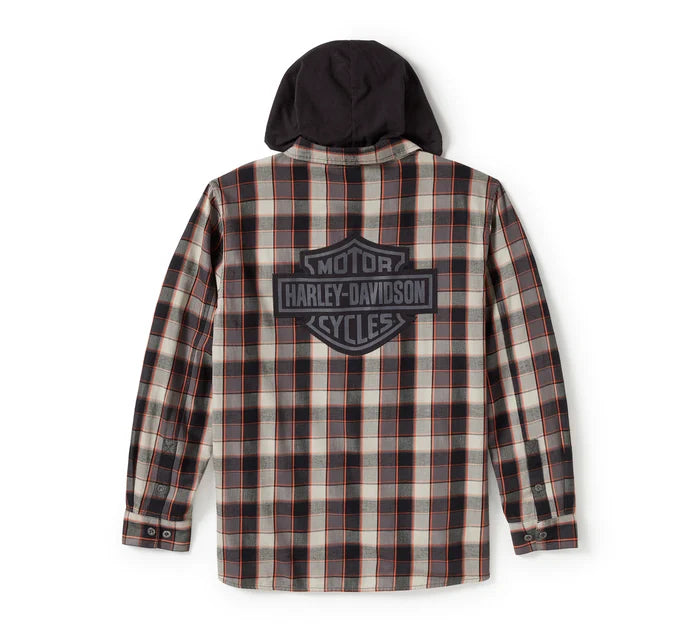 Harley-Davidson® Men's Metal Bound Long Sleeve Hooded Shirty
