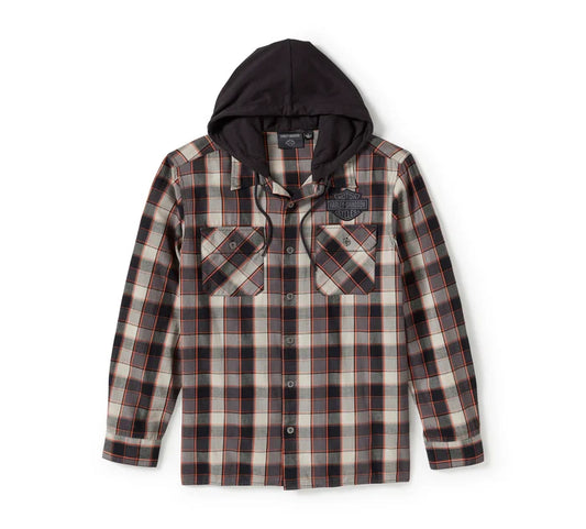 Harley-Davidson® Men's Metal Bound Long Sleeve Hooded Shirty