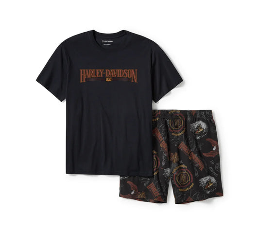 Harley-Davidson® Men's 80's Tank Pajama Shorts Set