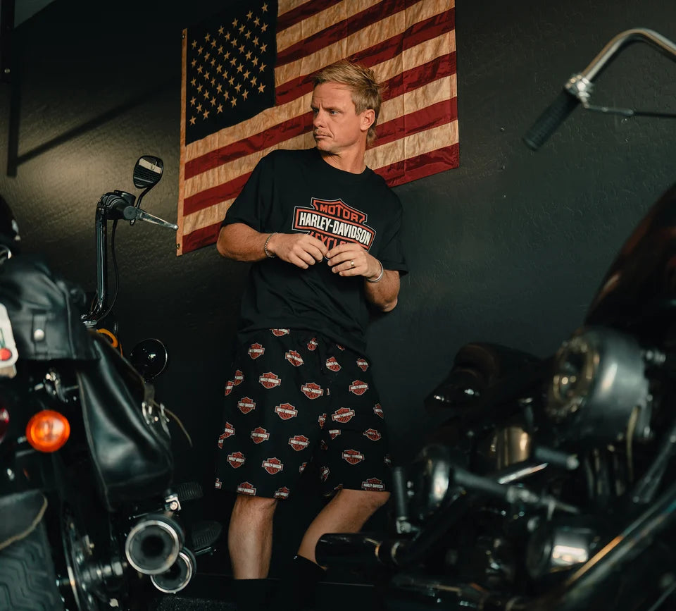Harley-Davidson® Men's Bar & Shield Print Pajama Shorts Set