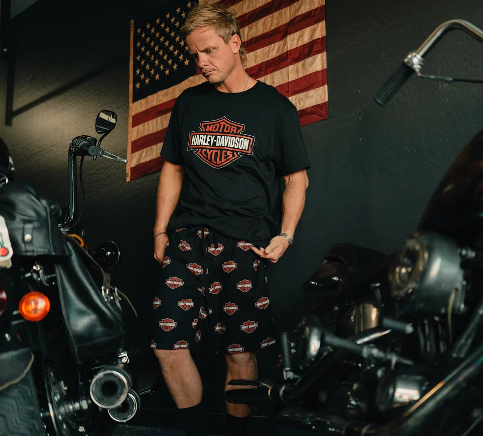 Harley-Davidson® Men's Bar & Shield Print Pajama Shorts Set