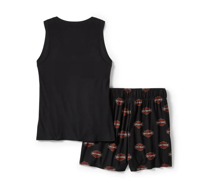 Harley-Davidson® Women's Bar & Shield Print Pajama Short Set