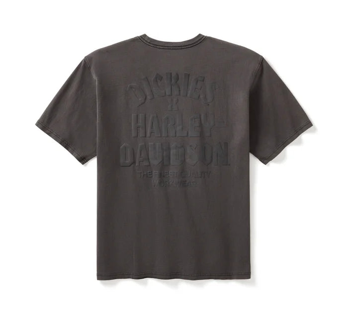 Harley-Davidson® Men's Dickies x H-D Heavyweight Pigment Dyed Short Sleeve Tee - Anthracite