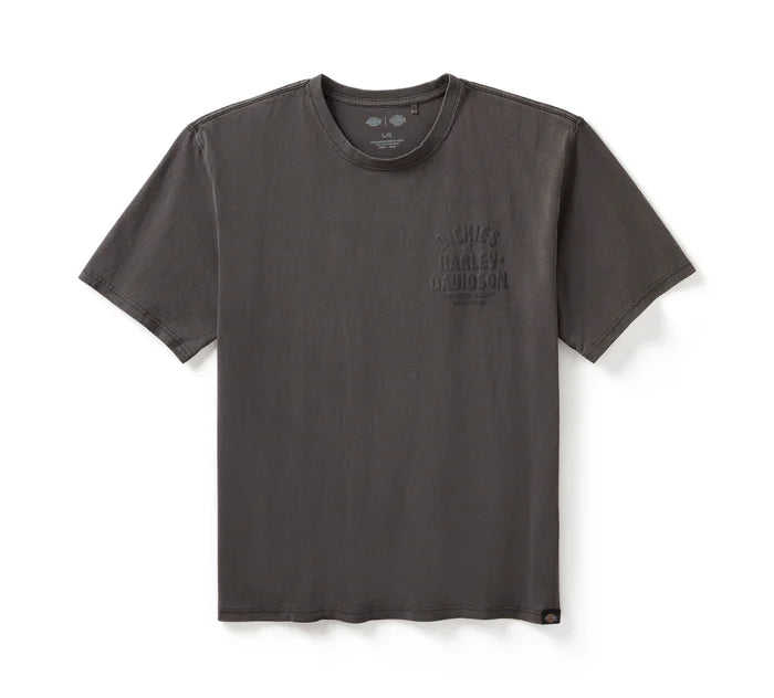 Harley-Davidson® Men's Dickies x H-D Heavyweight Pigment Dyed Short Sleeve Tee - Anthracite