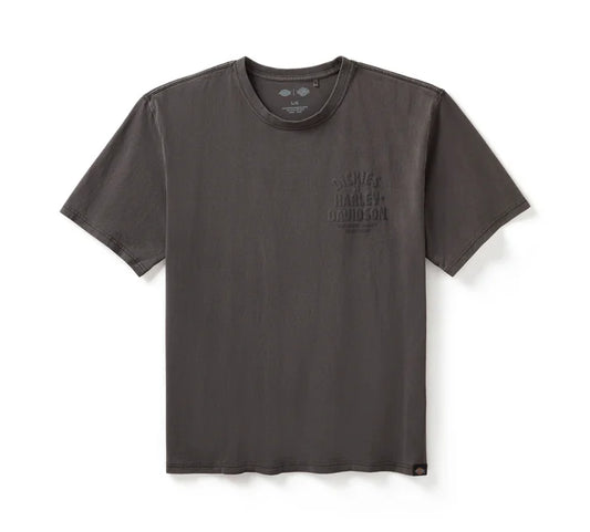 Harley-Davidson® Men's Dickies x H-D Heavyweight Pigment Dyed Short Sleeve Tee - Anthracite