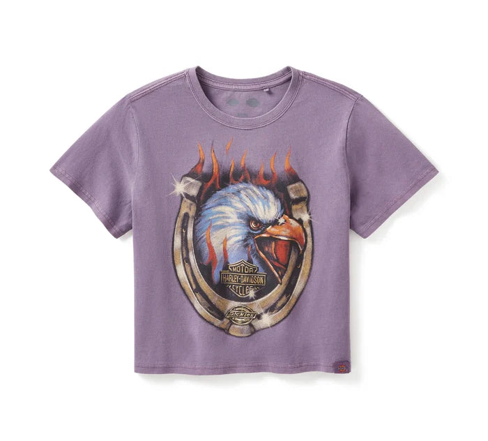 Harley-Davidson® Women's Dickies x H-D Flaming Eagle Boxy Crop Tee