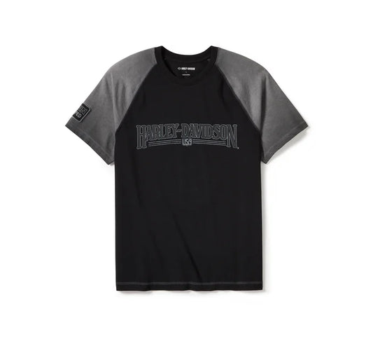 Harley-Davidson® Men's Iron Bond II Short Sleeve Tee - Colorblock - Harley Black & Asphalt