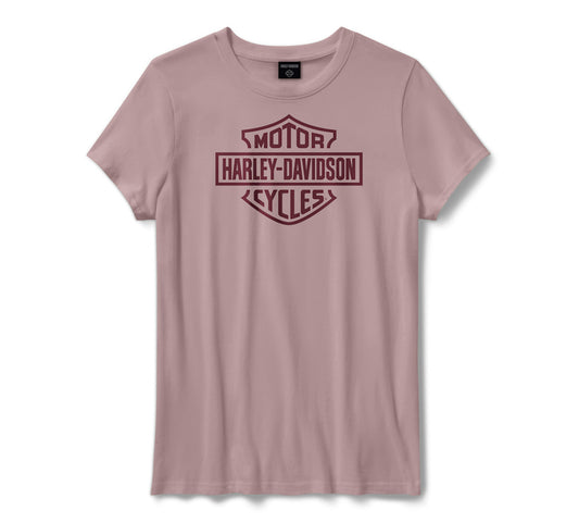 Harley-Davidson® Women's H-D Standard Bar & Shield Tee - Dusty Mauve