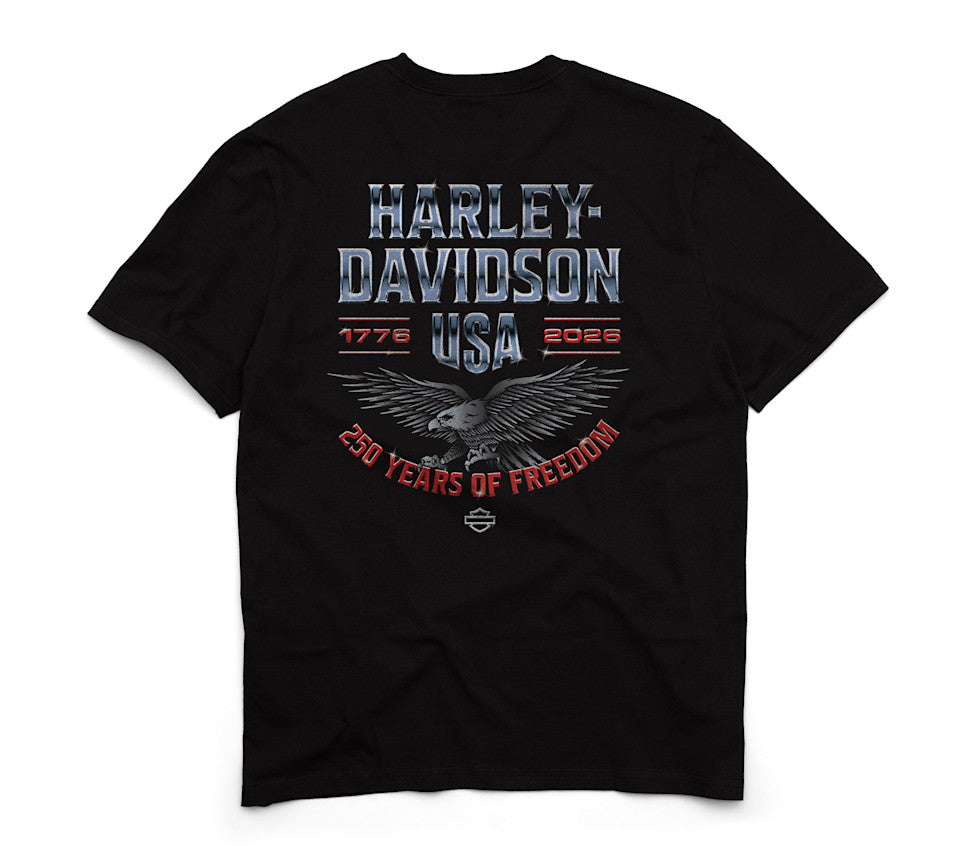 Harley-Davidson® Men's 250th Chrome Eagle Short Sleeve Tee