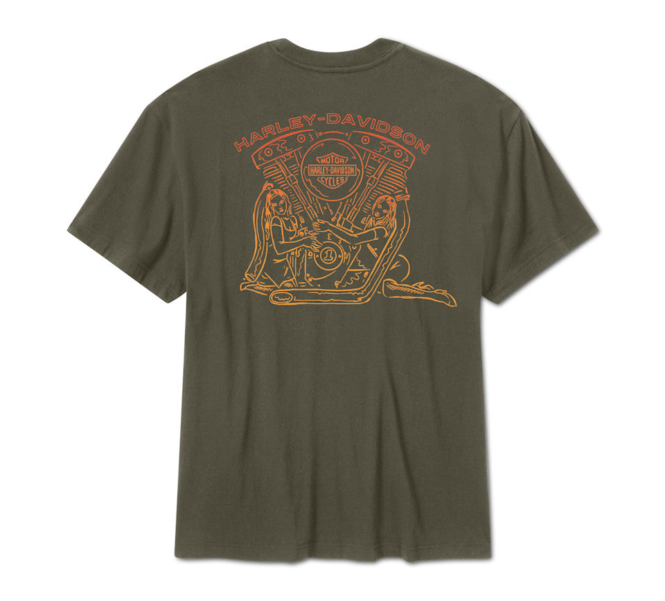 Harley-Davidson® Men's H-D Engine Twins Short Sleeve Tee