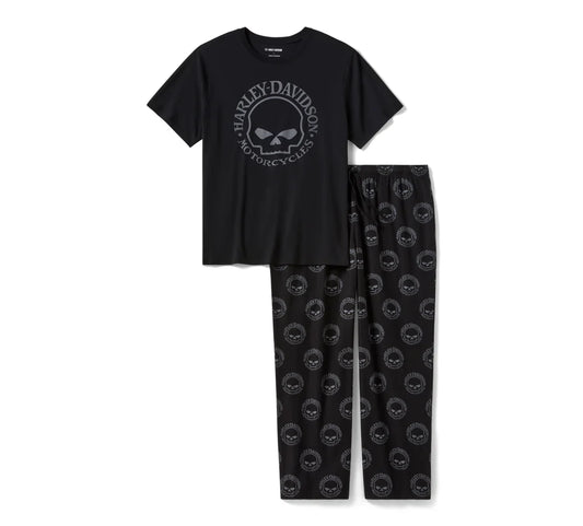 Harley-Davidson® Men's Willie G™ Skull Short Sleeve Pajama Set
