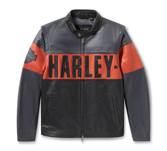 Harley-Davidson® Men's Essential Convertible Leather Jacket