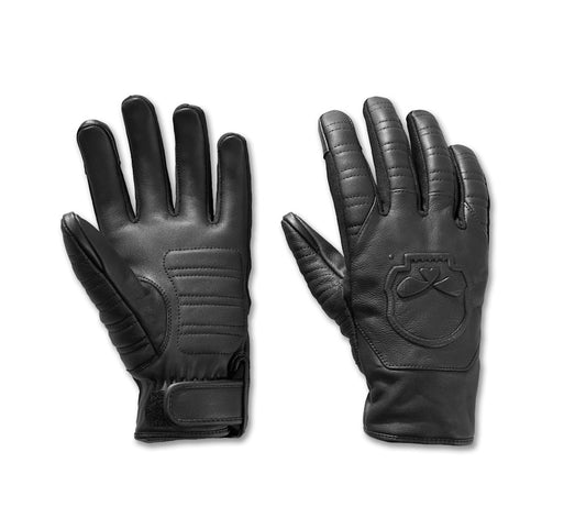 Harley-Davidson® Willie G Skull Graphic Leather Riding Gloves