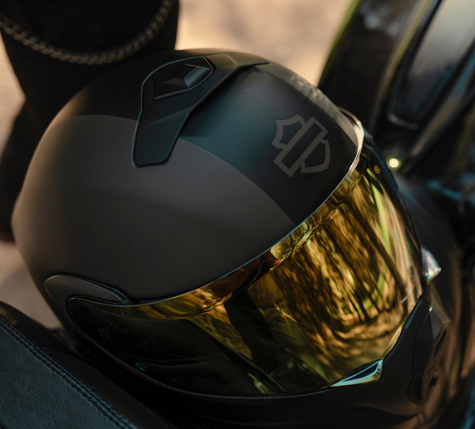 Harley-Davidson® H-D Evo X17 Sunshield Modular Helmet - Matte - Harley Black & Black Olive
