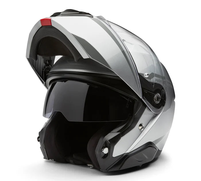 Harley-Davidson® H-D Capstone Sun Shield III H35 Modular Helmet - Matte - Metallic Silver