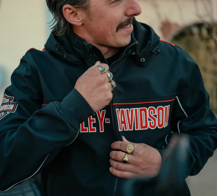 Harley-Davidson® Men's Idyll Windproof Soft Shell Jacket - Harley Black