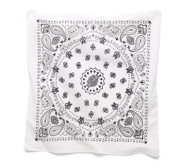 Harley-Davidson® American Heritage Oversized Bandana - Bright White