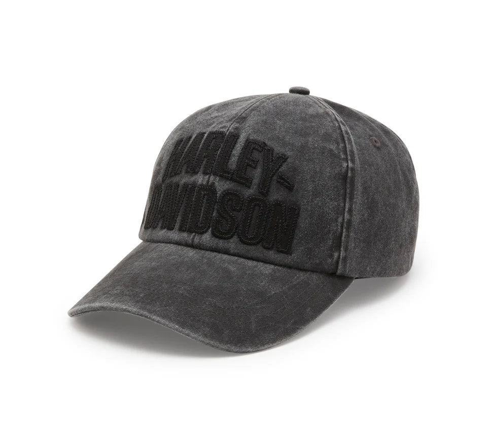 Harley-Davidson® Arched Font Panhead Fitted Baseball Hat - Harley Black
