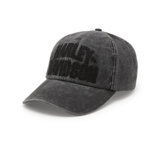 Harley-Davidson® Arched Font Panhead Fitted Baseball Hat - Harley Black