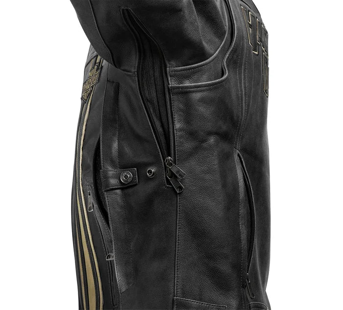 Harley-Davidson® Men’s H-D Triple Vent Passing Link II Leather Jacket