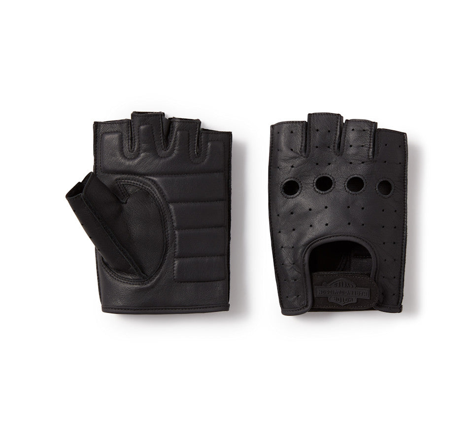 Harley-Davidson® Men's H-D Fingerless Leather Riding Gloves