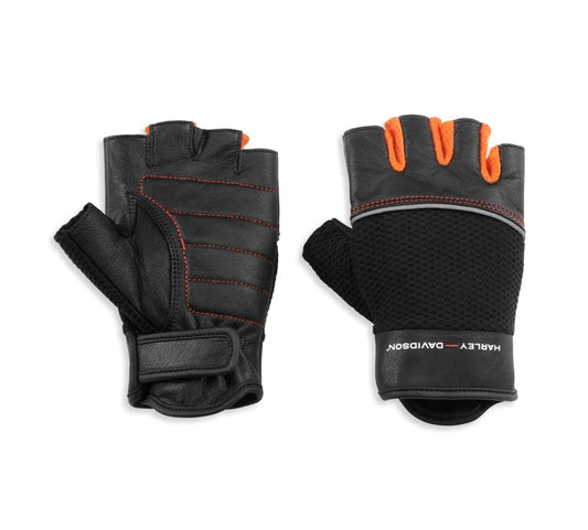 Harley-Davidson® Women's H-D New Horizon Mesh & Leather Fingerless Gloves