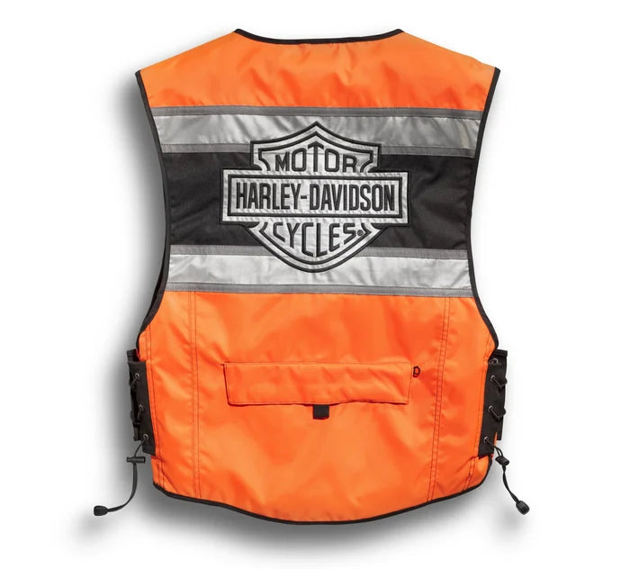 Harley-Davidson® Men's Hi-Vis Vest - Hi-Vis Orange