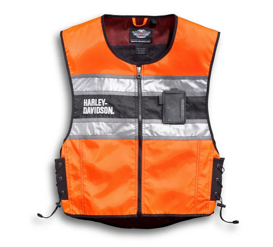 Harley-Davidson® Men's Hi-Vis Vest - Hi-Vis Orange