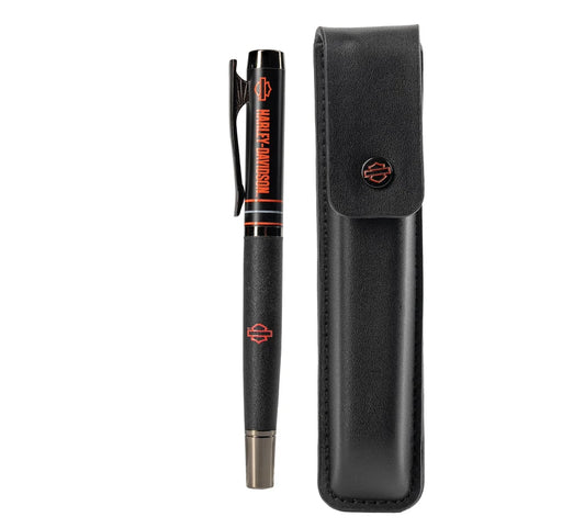 Harley-Davidson® Open Bar & Shield Stripes Pen & Case w/ Carry Case
