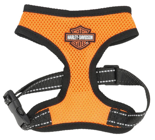 Harley-Davidson® Bar & Shield Pet Harness - Orange