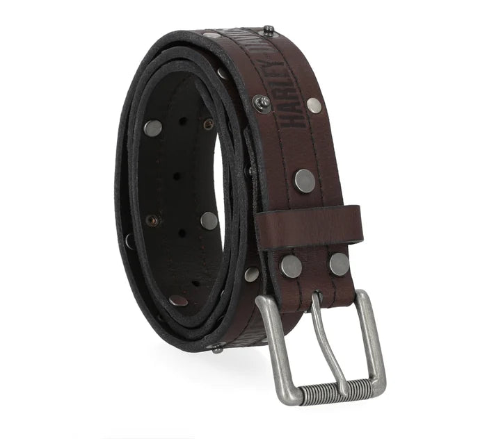 Harley-Davidson® Double Edge Rivet Belt - Black