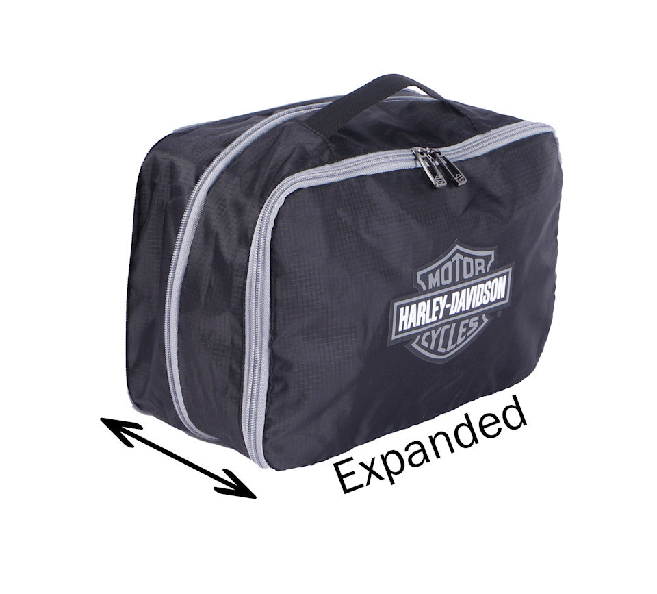 Harley-Davidson® 3 Piece Expandable Packing Cube Set - Grey/Black