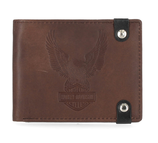 Harley-Davidson® Crazy Horse Eagle Billfold Wallet w/ Back ID